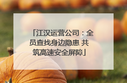 江汉运营公司：全员查找身边隐患 共筑高速安全屏障