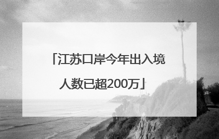 江苏口岸今年出入境人数已超200万