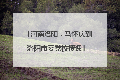 河南洛阳：马怀庆到洛阳市委党校授课