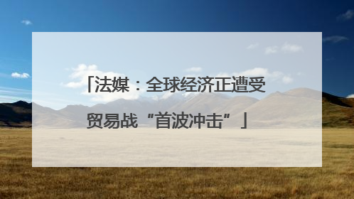 法媒：全球经济正遭受贸易战“首波冲击”