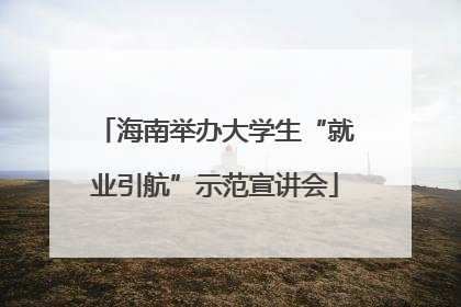 海南举办大学生“就业引航”示范宣讲会
