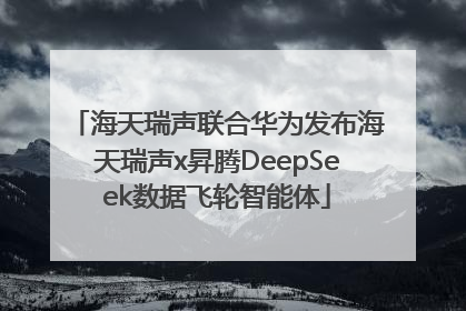 海天瑞声联合华为发布海天瑞声x昇腾DeepSeek数据飞轮智能体