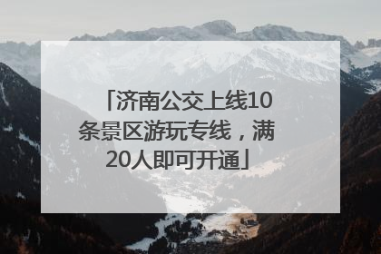 济南公交上线10条景区游玩专线，满20人即可开通