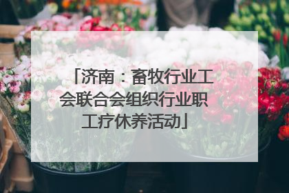 济南：畜牧行业工会联合会组织行业职工疗休养活动