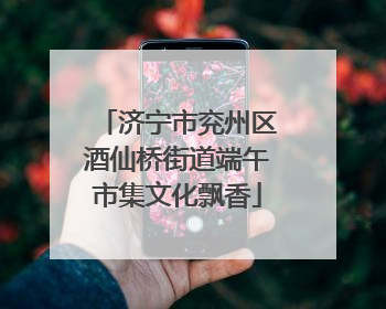 济宁市兖州区酒仙桥街道端午市集文化飘香