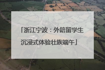 浙江宁波：外籍留学生沉浸式体验壮族端午