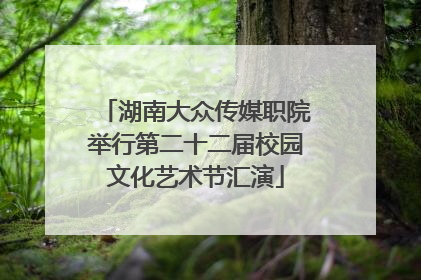 湖南大众传媒职院举行第二十二届校园文化艺术节汇演