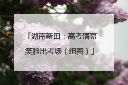 湖南新田：高考落幕 笑脸出考场（组图）