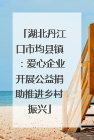 湖北丹江口市均县镇：爱心企业开展公益捐助推进乡村振兴