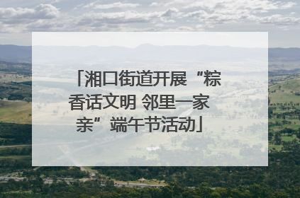 湘口街道开展“粽香话文明 邻里一家亲”端午节活动