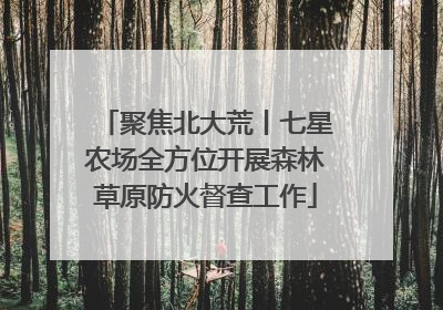 聚焦北大荒丨七星农场全方位开展森林草原防火督查工作