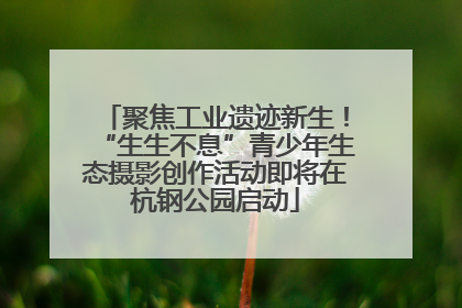聚焦工业遗迹新生！“生生不息”青少年生态摄影创作活动即将在杭钢公园启动