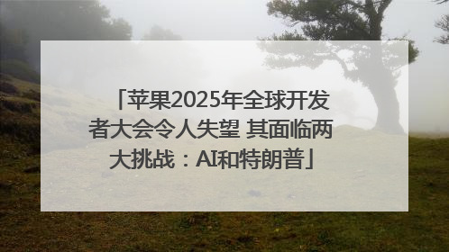 苹果2025年全球开发者大会令人失望 其面临两大挑战：AI和特朗普