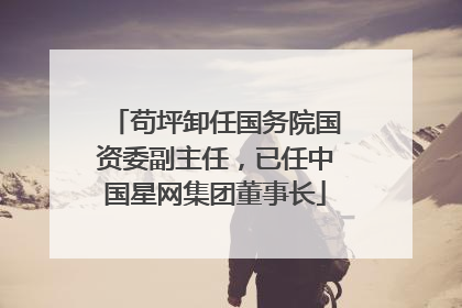 苟坪卸任国务院国资委副主任，已任中国星网集团董事长