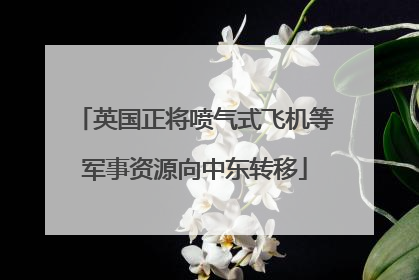 英国正将喷气式飞机等军事资源向中东转移