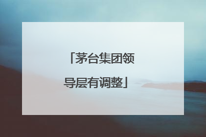 茅台集团领导层有调整