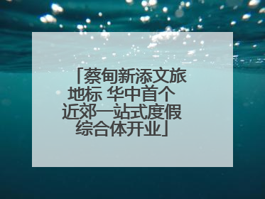 蔡甸新添文旅地标 华中首个近郊一站式度假综合体开业