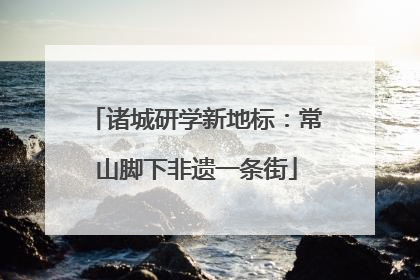 诸城研学新地标：常山脚下非遗一条街