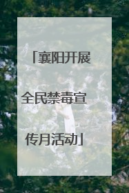 襄阳开展全民禁毒宣传月活动