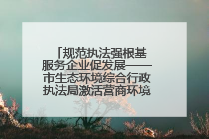 规范执法强根基 服务企业促发展——市生态环境综合行政执法局激活营商环境“绿色动能”