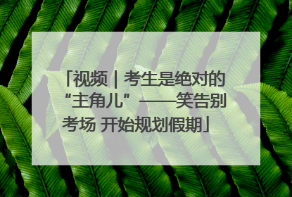 视频｜考生是绝对的“主角儿”——笑告别考场 开始规划假期