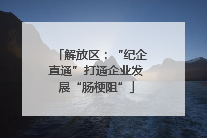 解放区：“纪企直通”打通企业发展“肠梗阻”