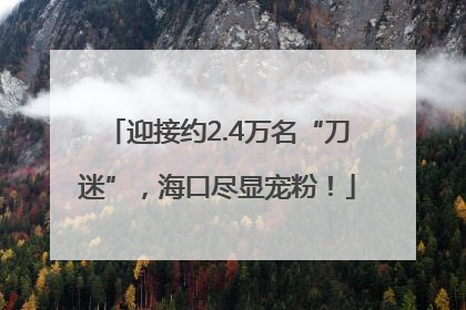 迎接约2.4万名“刀迷”，海口尽显宠粉！