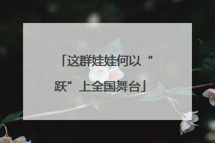这群娃娃何以“跃”上全国舞台