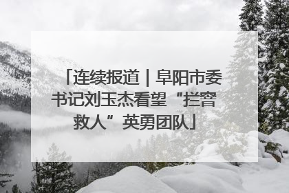 连续报道｜阜阳市委书记刘玉杰看望“拦窨救人”英勇团队