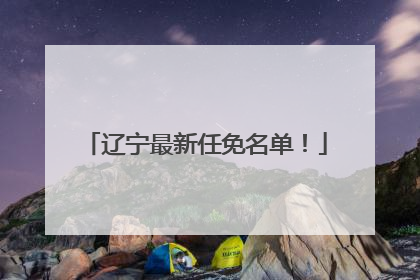 辽宁最新任免名单！