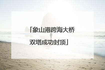 象山港跨海大桥双塔成功封顶