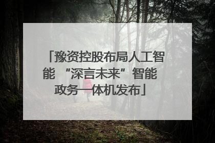 豫资控股布局人工智能 “深言未来”智能政务一体机发布