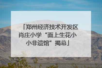 郑州经济技术开发区肖庄小学“面上生花小小非遗馆”揭幕
