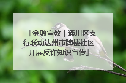 金融宣教｜通川区支行联动达州市牌楼社区开展反诈知识宣传