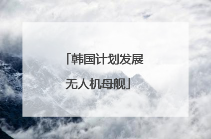 韩国计划发展无人机母舰