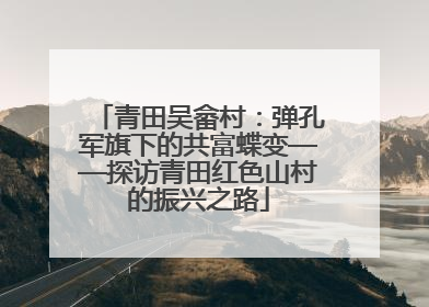 青田吴畲村：弹孔军旗下的共富蝶变——探访青田红色山村的振兴之路