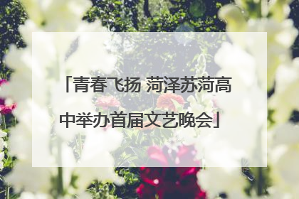 青春飞扬 菏泽苏菏高中举办首届文艺晚会