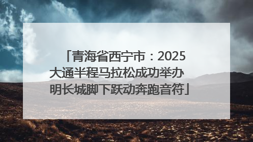 青海省西宁市：2025大通半程马拉松成功举办 明长城脚下跃动奔跑音符
