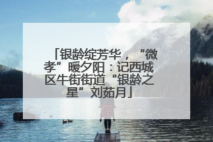 银龄绽芳华，“微孝”暖夕阳：记西城区牛街街道“银龄之星”刘茹月