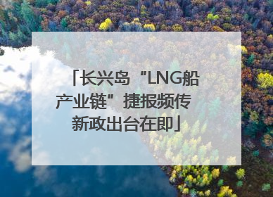 长兴岛“LNG船产业链”捷报频传 新政出台在即