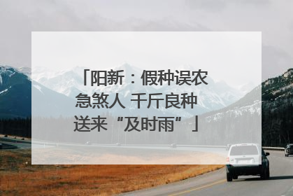 阳新：假种误农急煞人 千斤良种送来“及时雨”