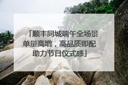 顺丰同城端午全场景单量高增，高品质即配助力节日仪式感
