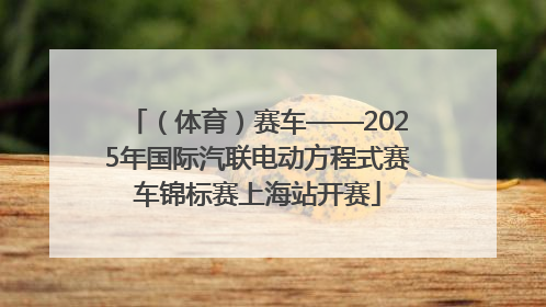 （体育）赛车——2025年国际汽联电动方程式赛车锦标赛上海站开赛