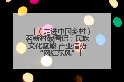 （走进中国乡村）茗新村破圈记：民族文化赋能 产业借势 “网红东风”