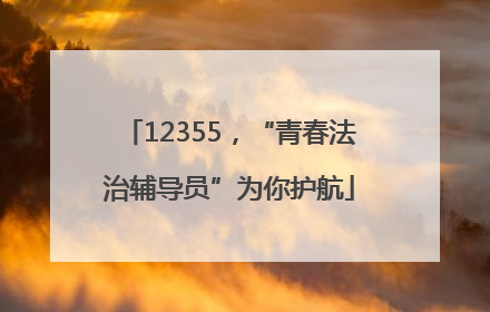 12355，“青春法治辅导员”为你护航