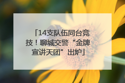 14支队伍同台竞技！聊城交警“金牌宣讲天团”出炉