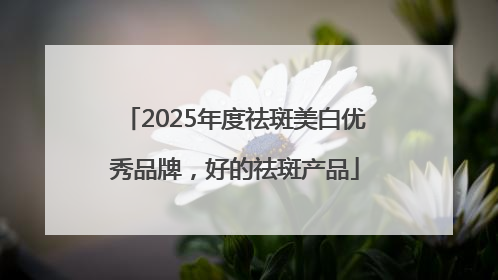 2025年度祛斑美白优秀品牌，好的祛斑产品