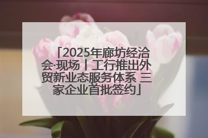 2025年廊坊经洽会·现场丨工行推出外贸新业态服务体系 三家企业首批签约