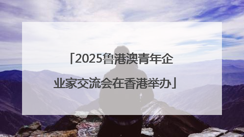 2025鲁港澳青年企业家交流会在香港举办