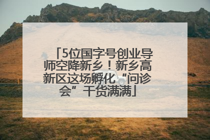 5位国字号创业导师空降新乡！新乡高新区这场孵化“问诊会”干货满满